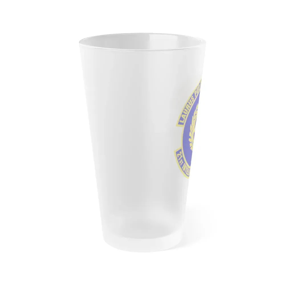 21st Intelligence Squadron (U.S. Air Force) Frosted Pint Glass 16oz - Go Mug Yourself