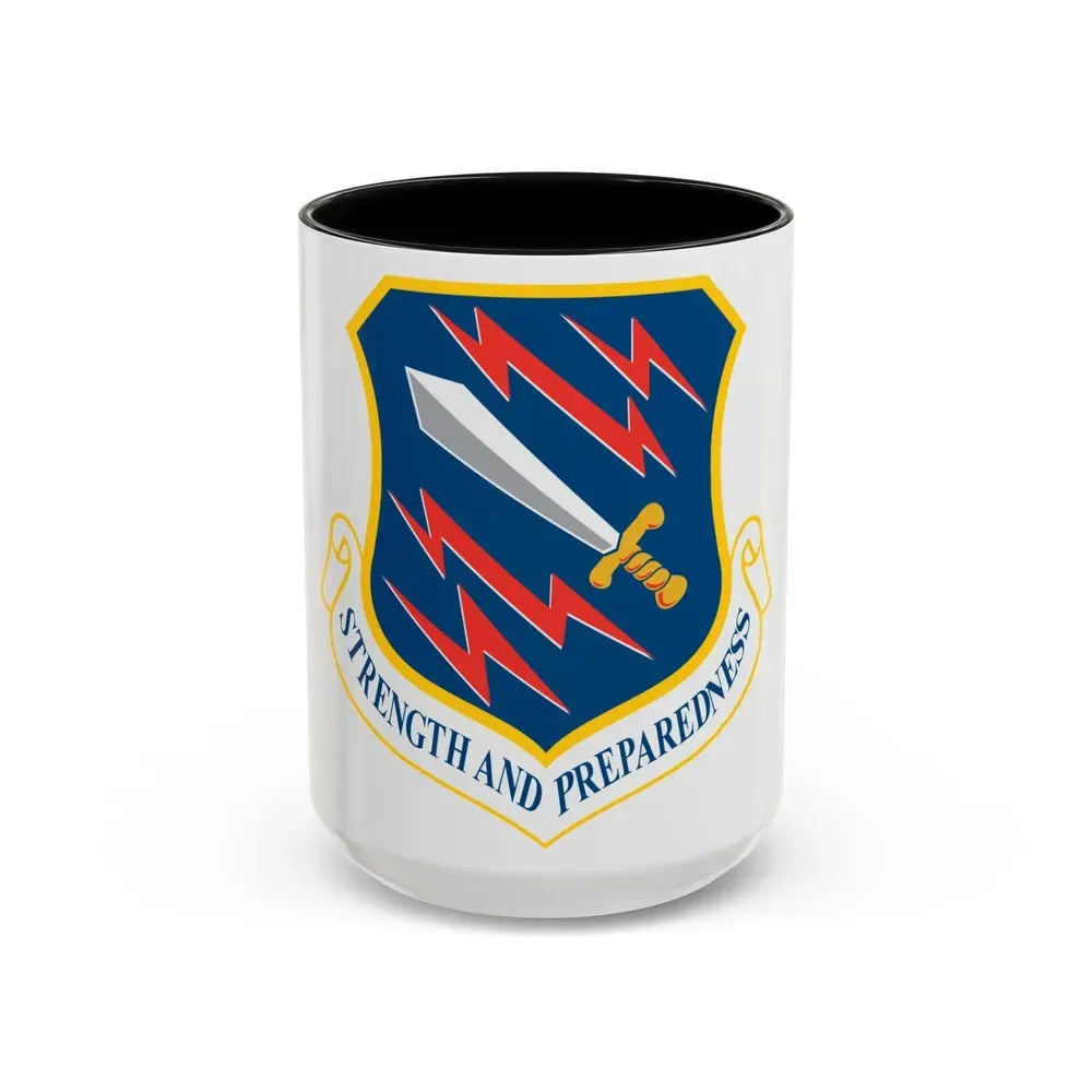 21st Space Wing (U.S. Air Force) Accent Coffee Mug 15oz Black - Go Mug Yourself