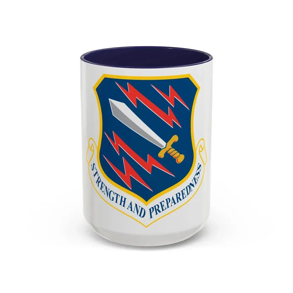 21st Space Wing (U.S. Air Force) Accent Coffee Mug 15oz Navy - Go Mug Yourself