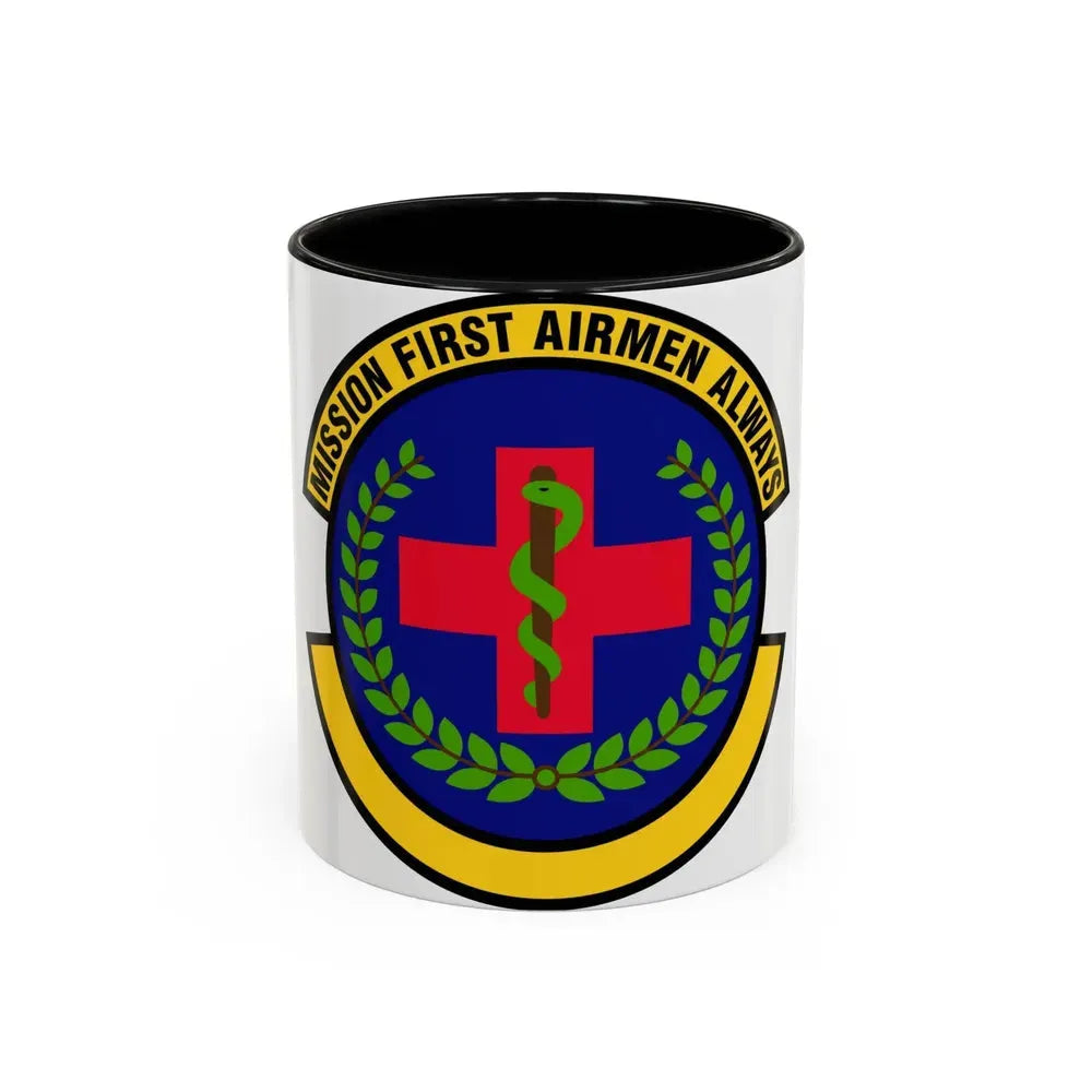 22 Healthcare Operations Squadron AMC (U.S. Air Force) Accent Coffee Mug 11oz Black - Go Mug Yourself