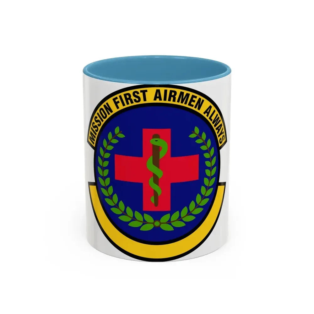 22 Healthcare Operations Squadron AMC (U.S. Air Force) Accent Coffee Mug 11oz Light Blue - Go Mug Yourself
