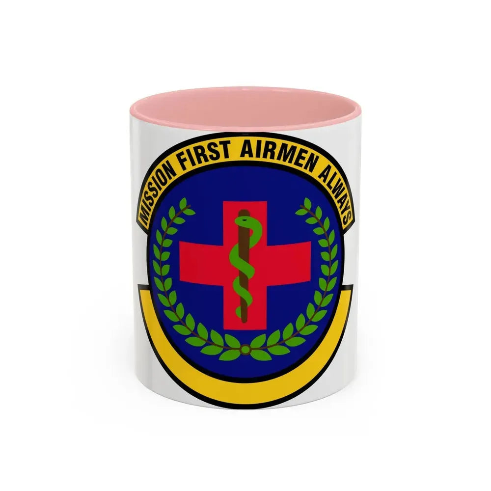22 Healthcare Operations Squadron AMC (U.S. Air Force) Accent Coffee Mug 11oz Pink - Go Mug Yourself