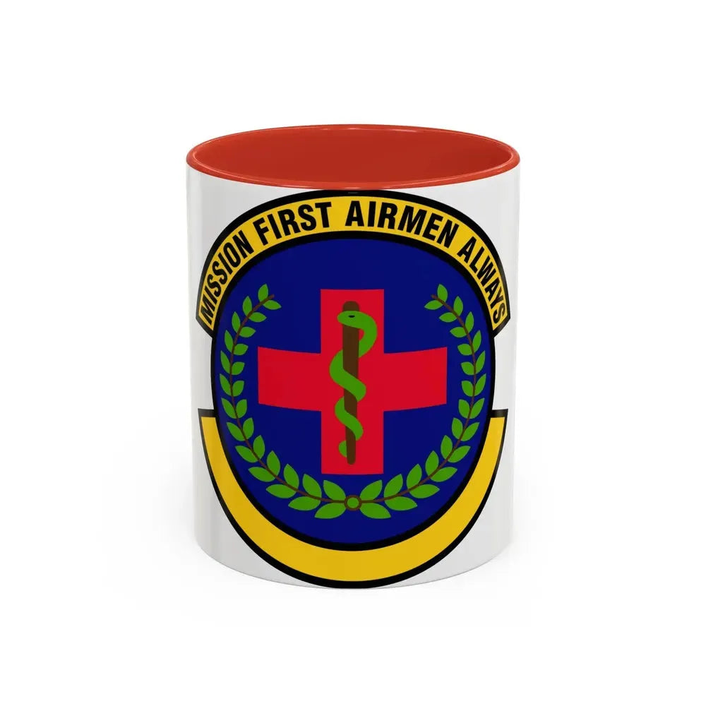 22 Healthcare Operations Squadron AMC (U.S. Air Force) Accent Coffee Mug 11oz Red - Go Mug Yourself