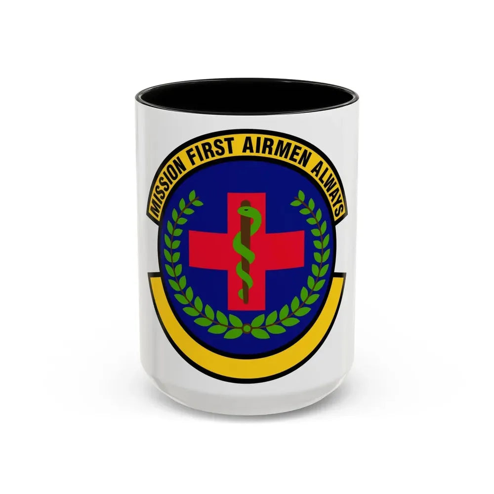 22 Healthcare Operations Squadron AMC (U.S. Air Force) Accent Coffee Mug 15oz Black - Go Mug Yourself
