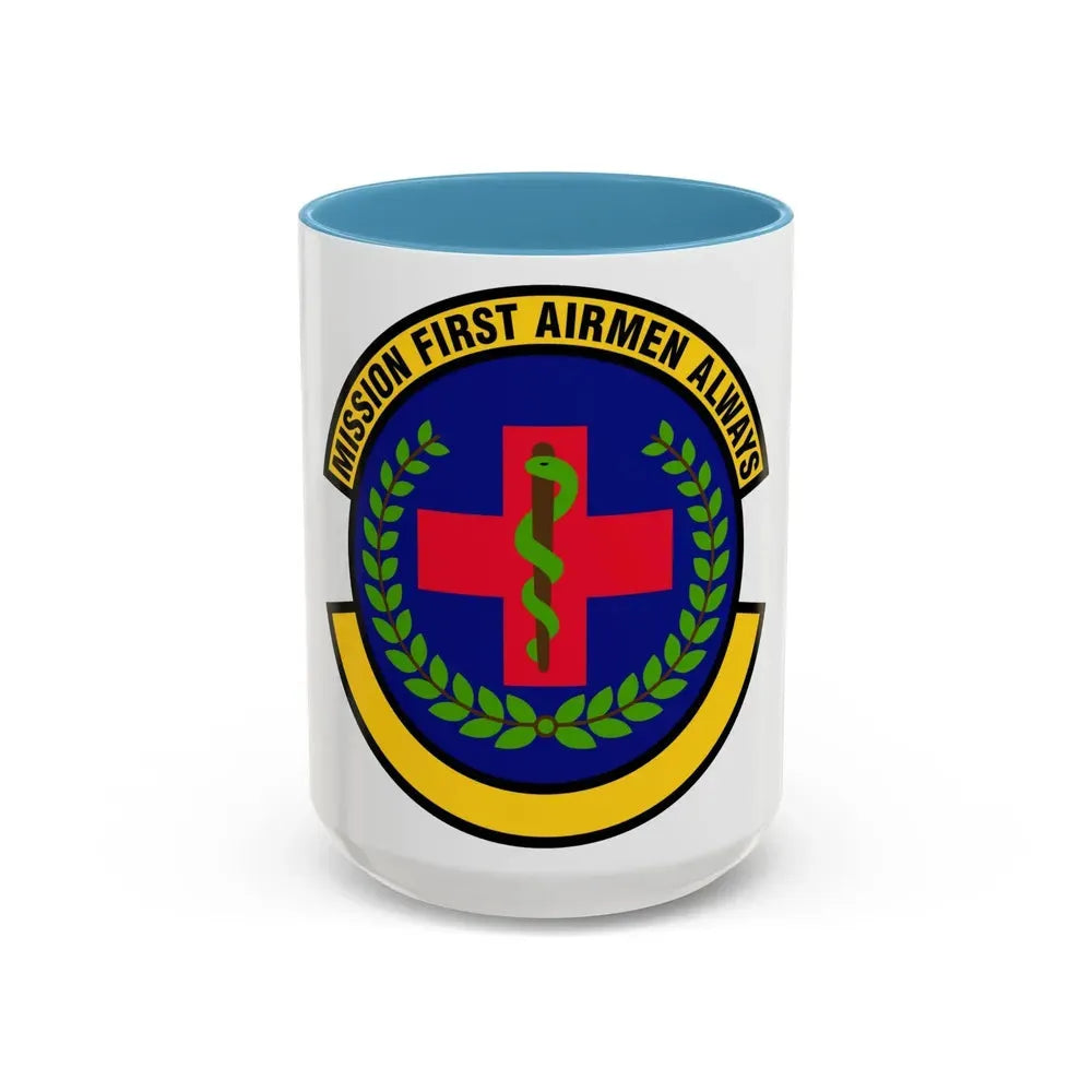 22 Healthcare Operations Squadron AMC (U.S. Air Force) Accent Coffee Mug 15oz Light Blue - Go Mug Yourself