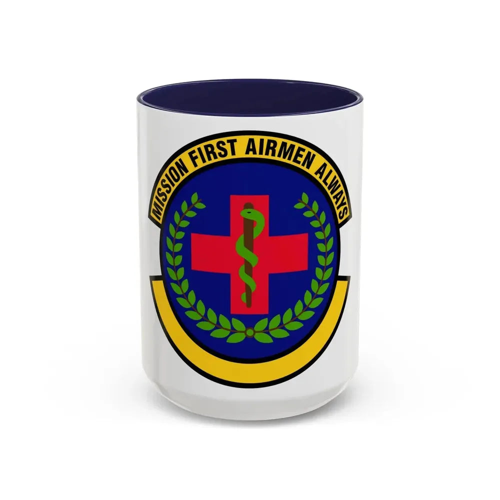 22 Healthcare Operations Squadron AMC (U.S. Air Force) Accent Coffee Mug 15oz Navy - Go Mug Yourself