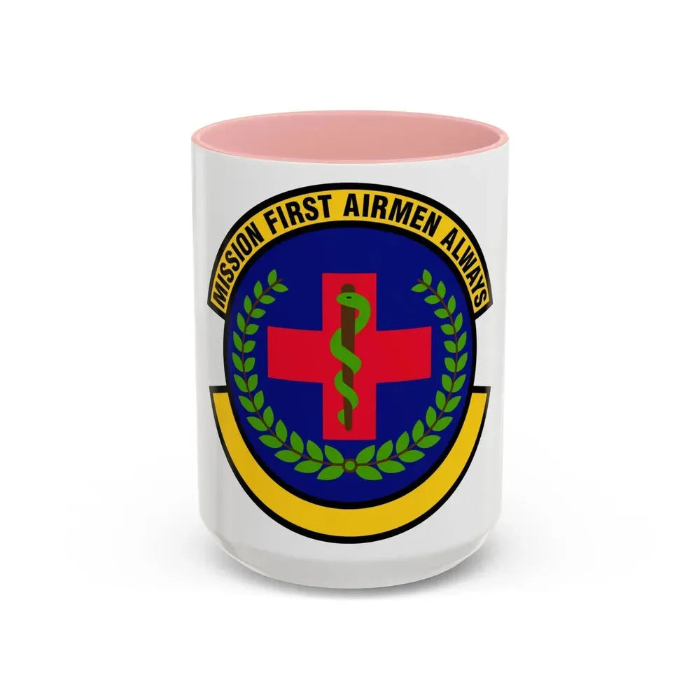 22 Healthcare Operations Squadron AMC (U.S. Air Force) Accent Coffee Mug 15oz Pink - Go Mug Yourself