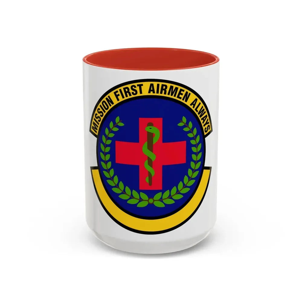 22 Healthcare Operations Squadron AMC (U.S. Air Force) Accent Coffee Mug 15oz Red - Go Mug Yourself