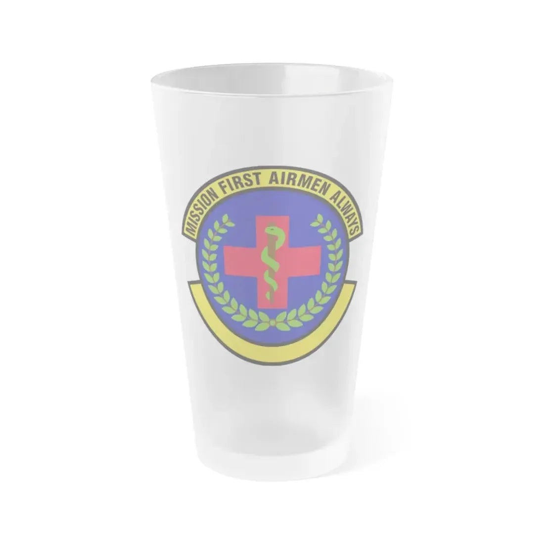 22 Healthcare Operations Squadron AMC (U.S. Air Force) Frosted Pint Glass 16oz 16oz Frosted - Go Mug Yourself