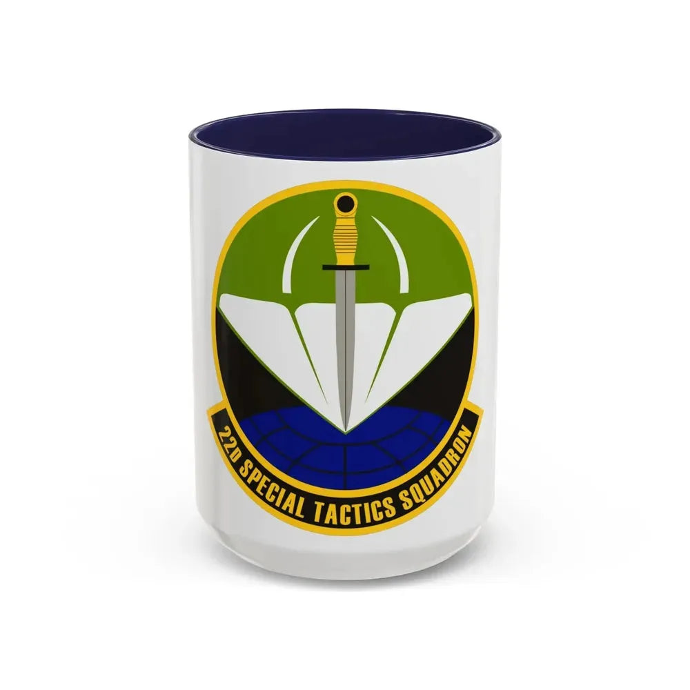 22 Special Tactics Sq AFSOC (U.S. Air Force) Accent Coffee Mug 15oz Navy - Go Mug Yourself