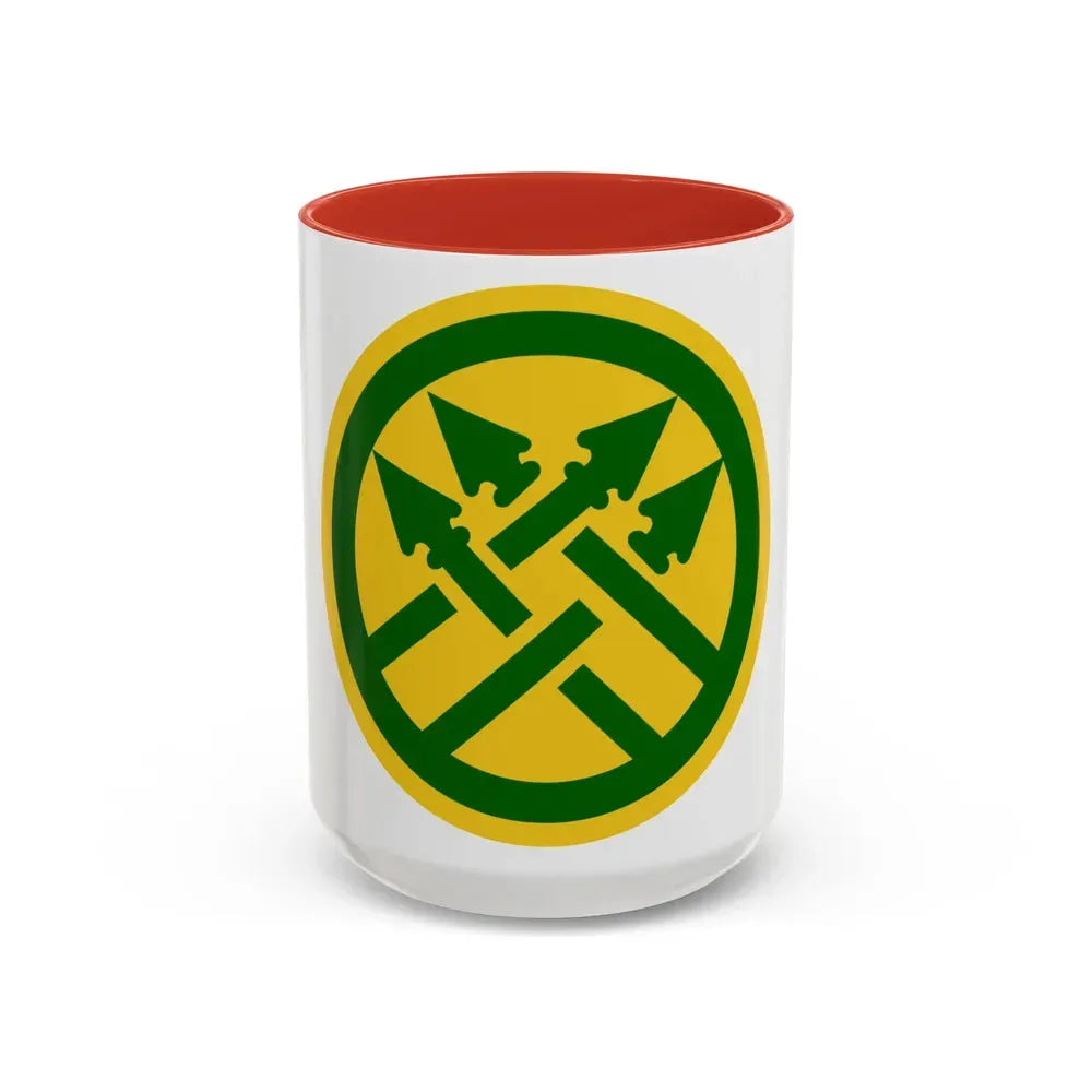 220th Military Police Brigade 2 (U.S. Army) Accent Coffee Mug 15oz Red - Go Mug Yourself