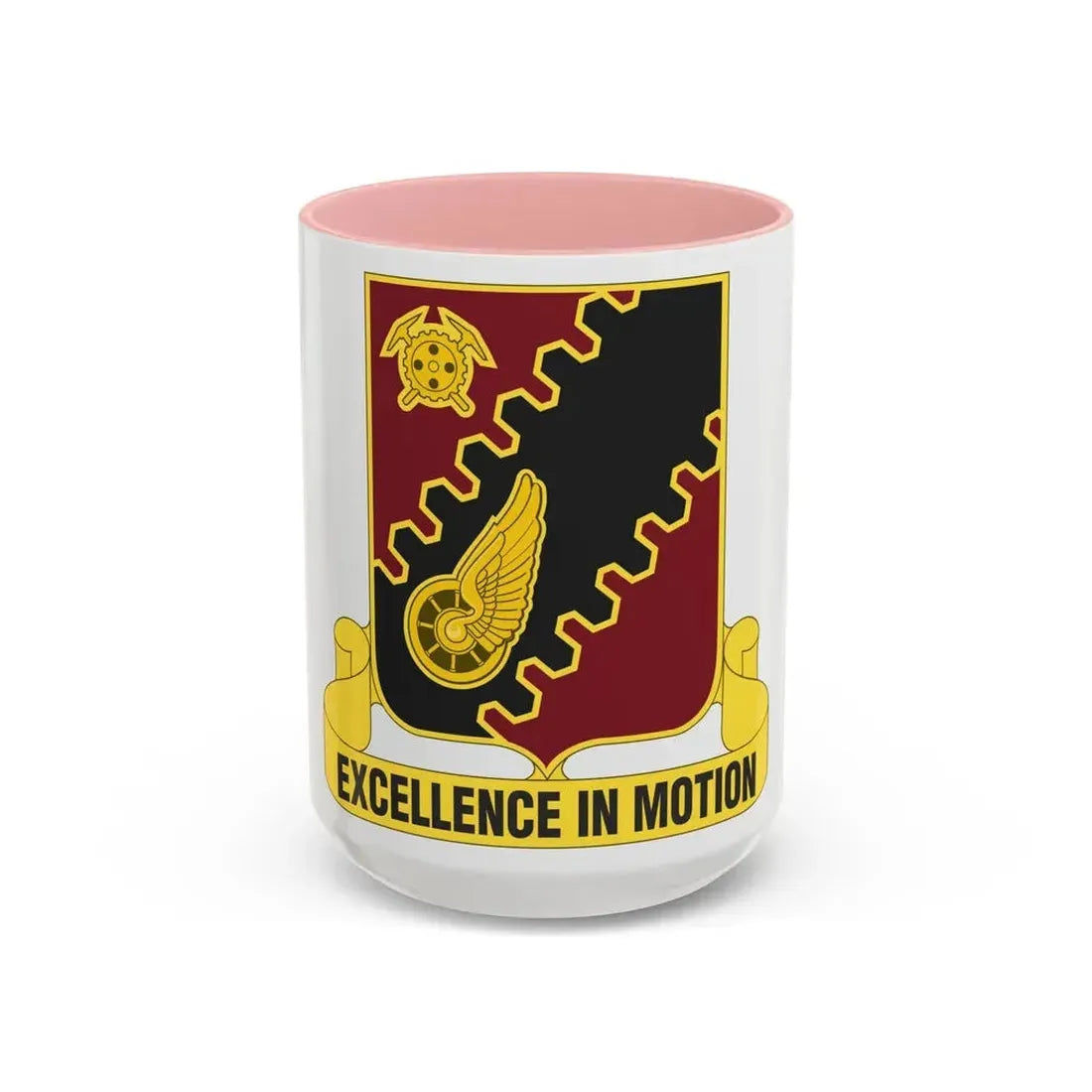 220th Transportation Battalion (U.S. Army) Accent Coffee Mug 15oz Pink - Go Mug Yourself