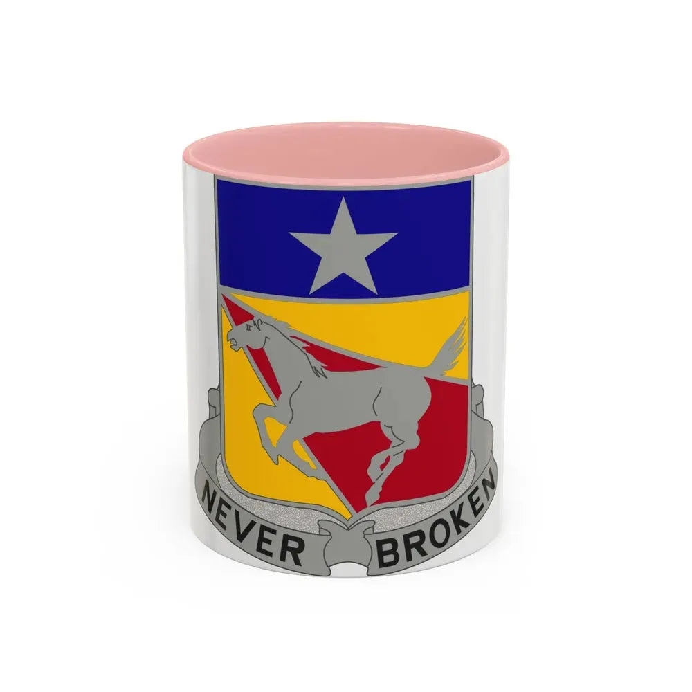 221 Cavalry Regiment (U.S. Army) Accent Coffee Mug 11oz Pink - Go Mug Yourself