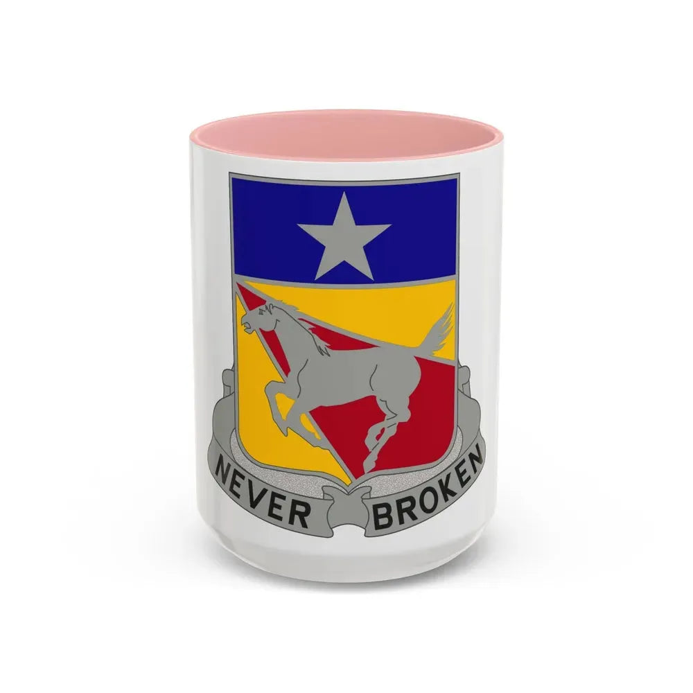 221 Cavalry Regiment (U.S. Army) Accent Coffee Mug 15oz Pink - Go Mug Yourself