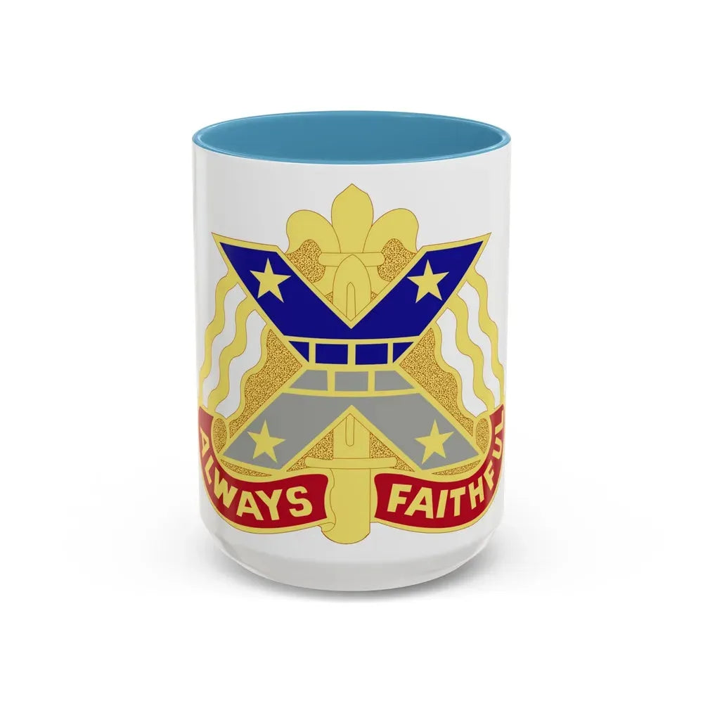 221 Engineer Group (U.S. Army) Accent Coffee Mug 15oz Light Blue - Go Mug Yourself