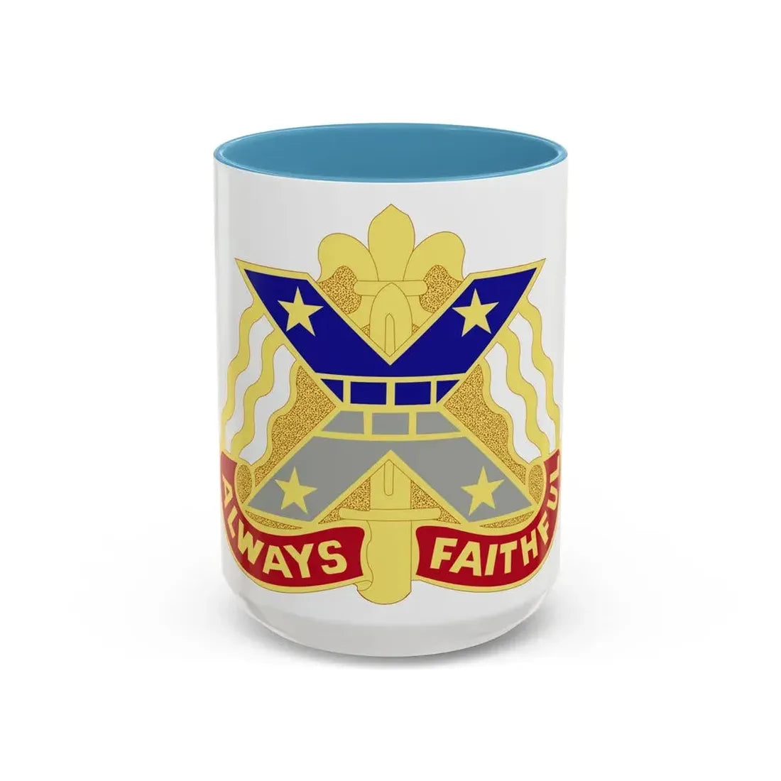 221 Engineer Group (U.S. Army) Accent Coffee Mug 15oz Light Blue - Go Mug Yourself