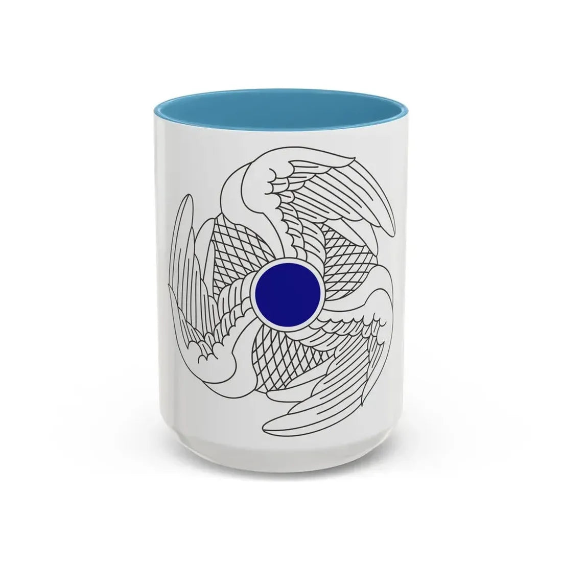 222 Aviation Regiment (U.S. Army) Accent Coffee Mug 15oz Light Blue - Go Mug Yourself