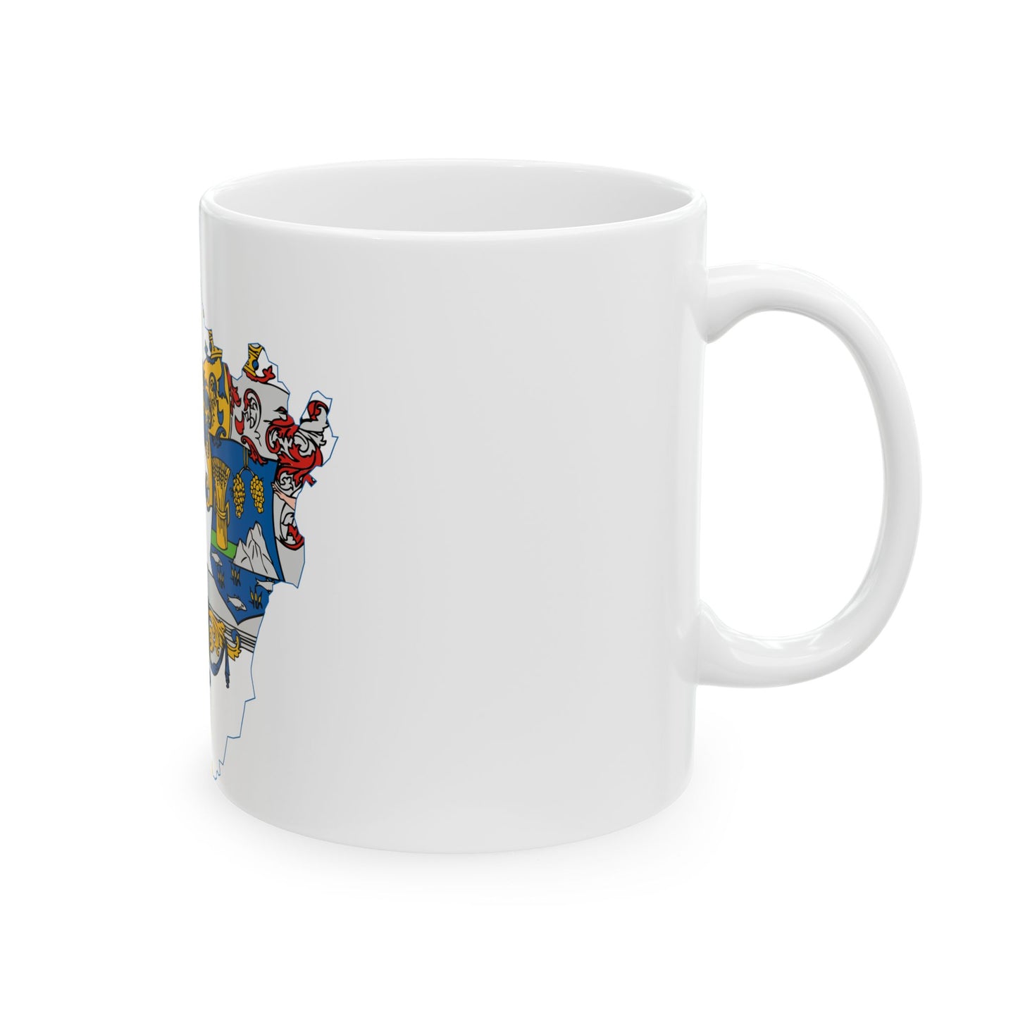 Flag-map of Hajdu-Bihar County (Hungary) White Coffee Mug