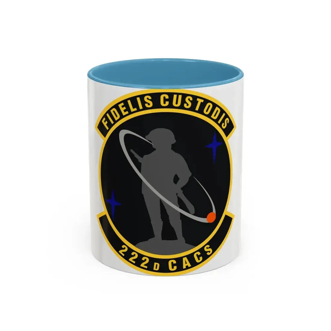 222d Command & Control Squadron (U.S. Air Force) Accent Coffee Mug 11oz Light Blue - Go Mug Yourself