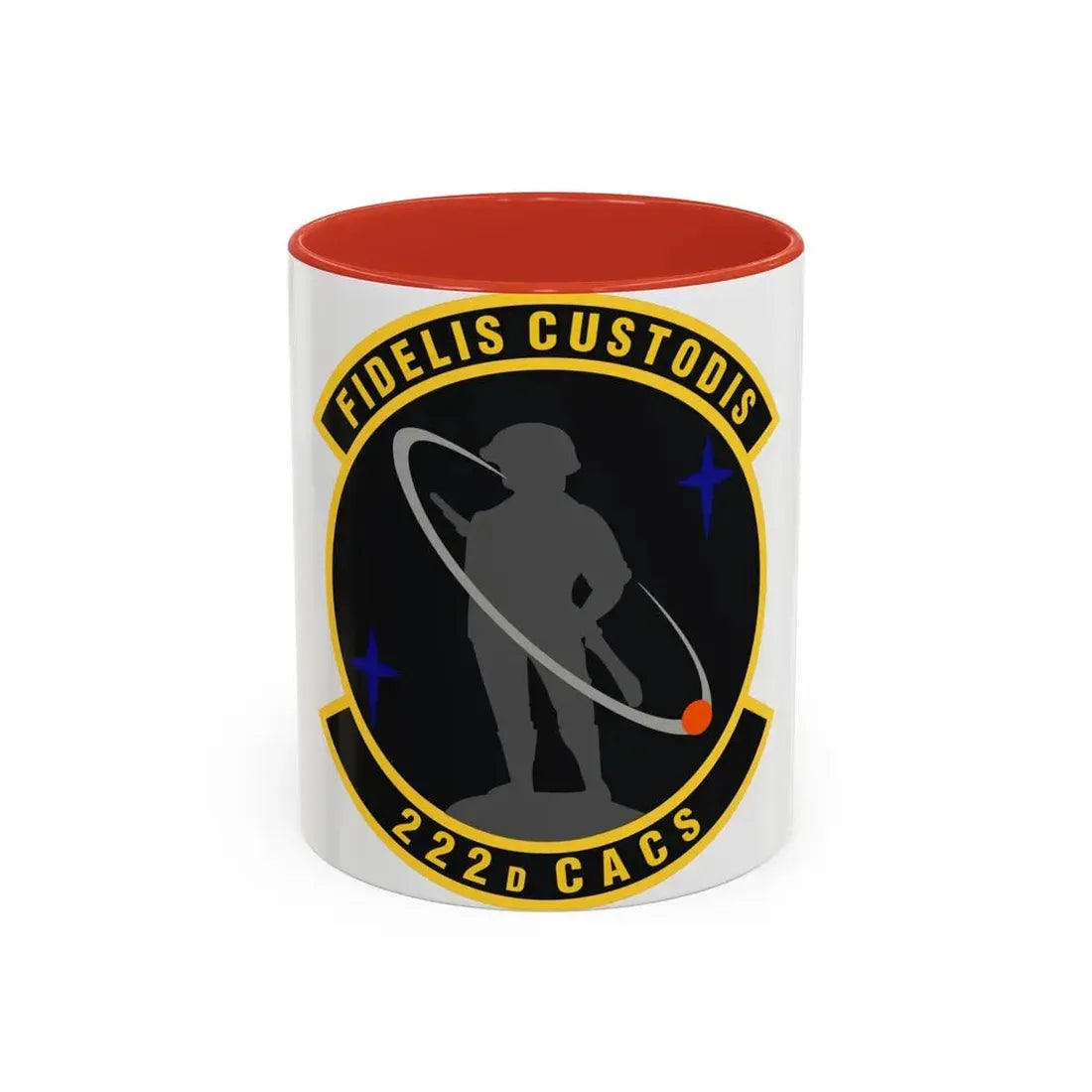 222d Command & Control Squadron (U.S. Air Force) Accent Coffee Mug 11oz Red - Go Mug Yourself