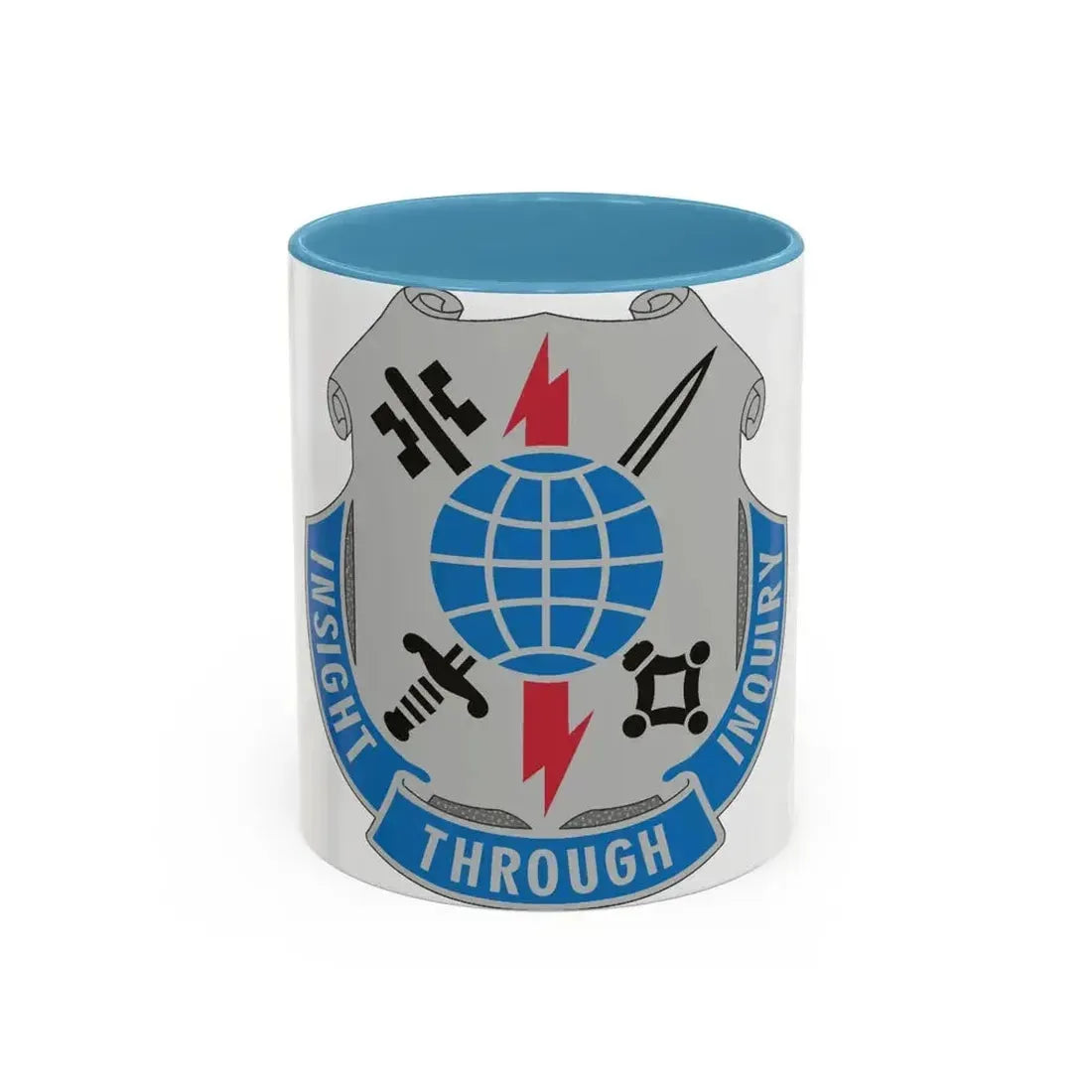 223 Military Intelligence Battalion (U.S. Army) Accent Coffee Mug 11oz Light Blue - Go Mug Yourself
