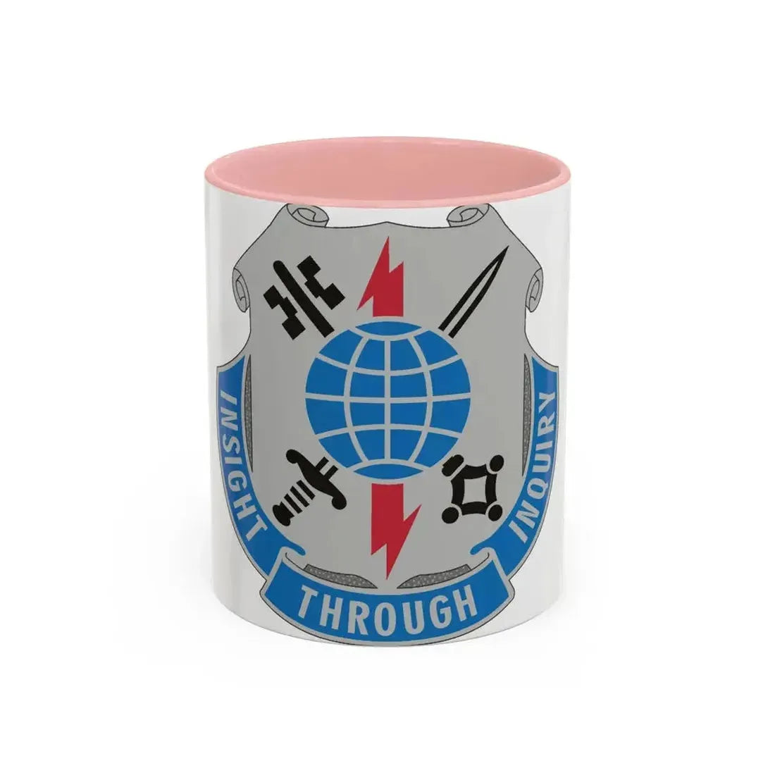 223 Military Intelligence Battalion (U.S. Army) Accent Coffee Mug 11oz Pink - Go Mug Yourself