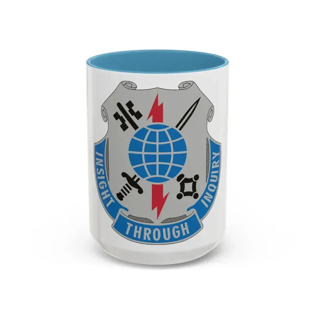 223 Military Intelligence Battalion (U.S. Army) Accent Coffee Mug 15oz Light Blue - Go Mug Yourself