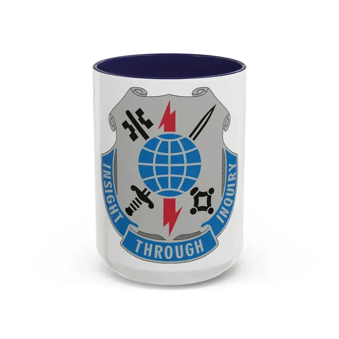 223 Military Intelligence Battalion (U.S. Army) Accent Coffee Mug 15oz Navy - Go Mug Yourself