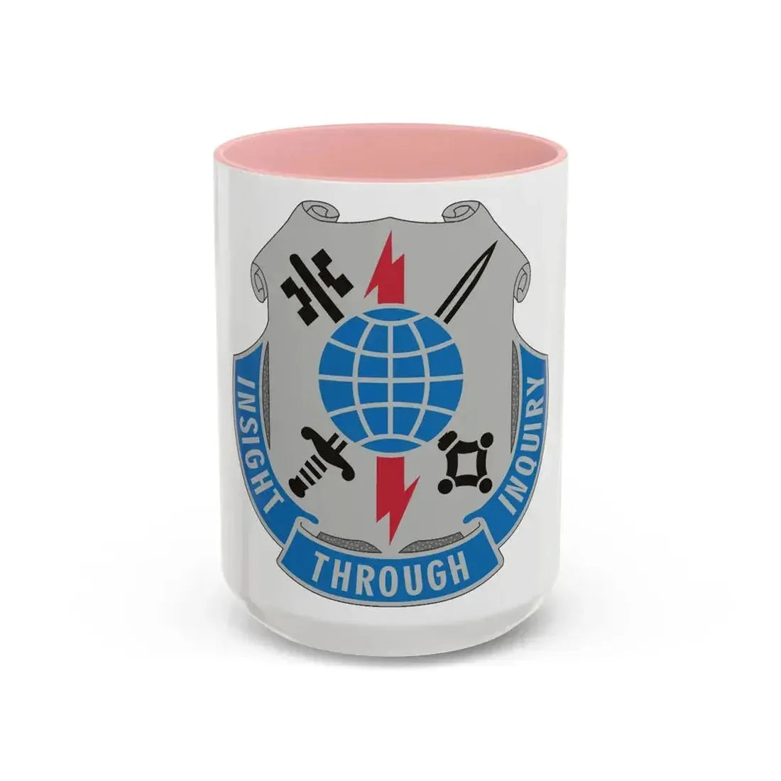 223 Military Intelligence Battalion (U.S. Army) Accent Coffee Mug 15oz Pink - Go Mug Yourself