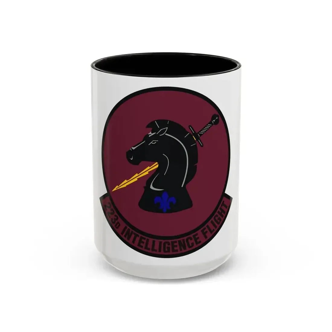 223d Intelligence Flight (U.S. Air Force) Accent Coffee Mug 15oz Black - Go Mug Yourself