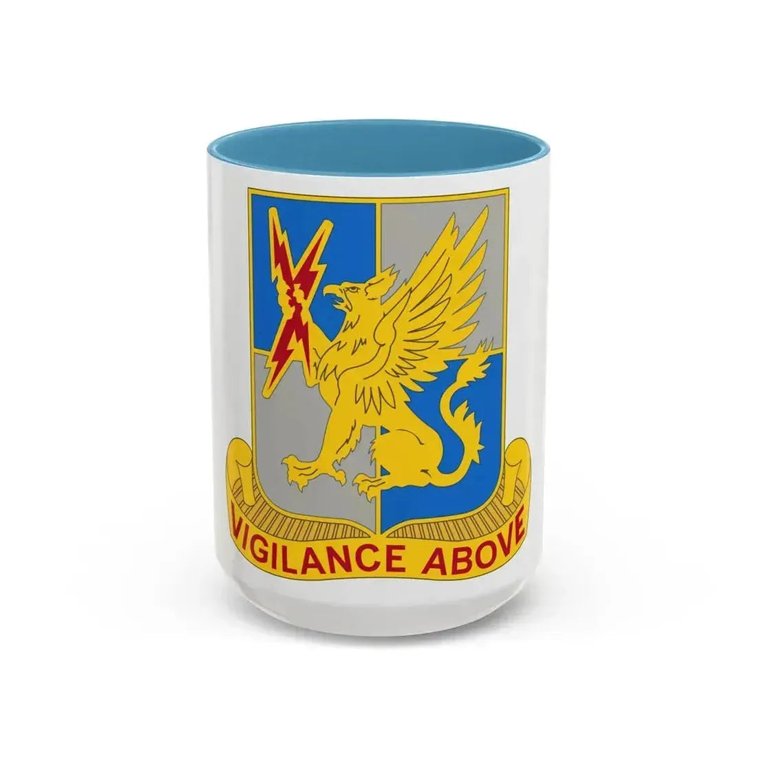 224 Military Intelligence Battalion (U.S. Army) Accent Coffee Mug 15oz Light Blue - Go Mug Yourself