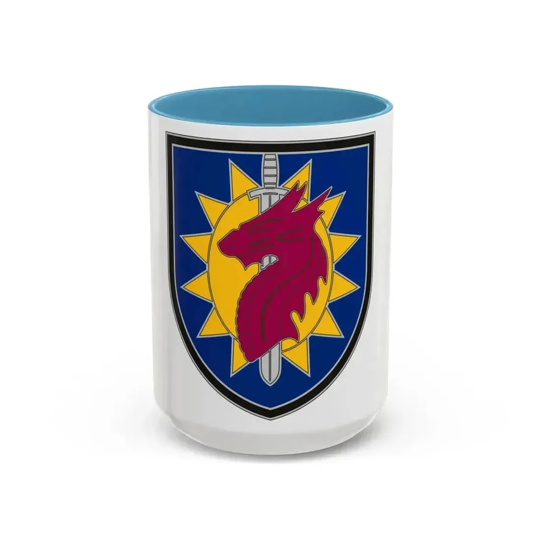 224 Sustainment Brigade 2 (U.S. Army) Accent Coffee Mug 15oz Light Blue - Go Mug Yourself
