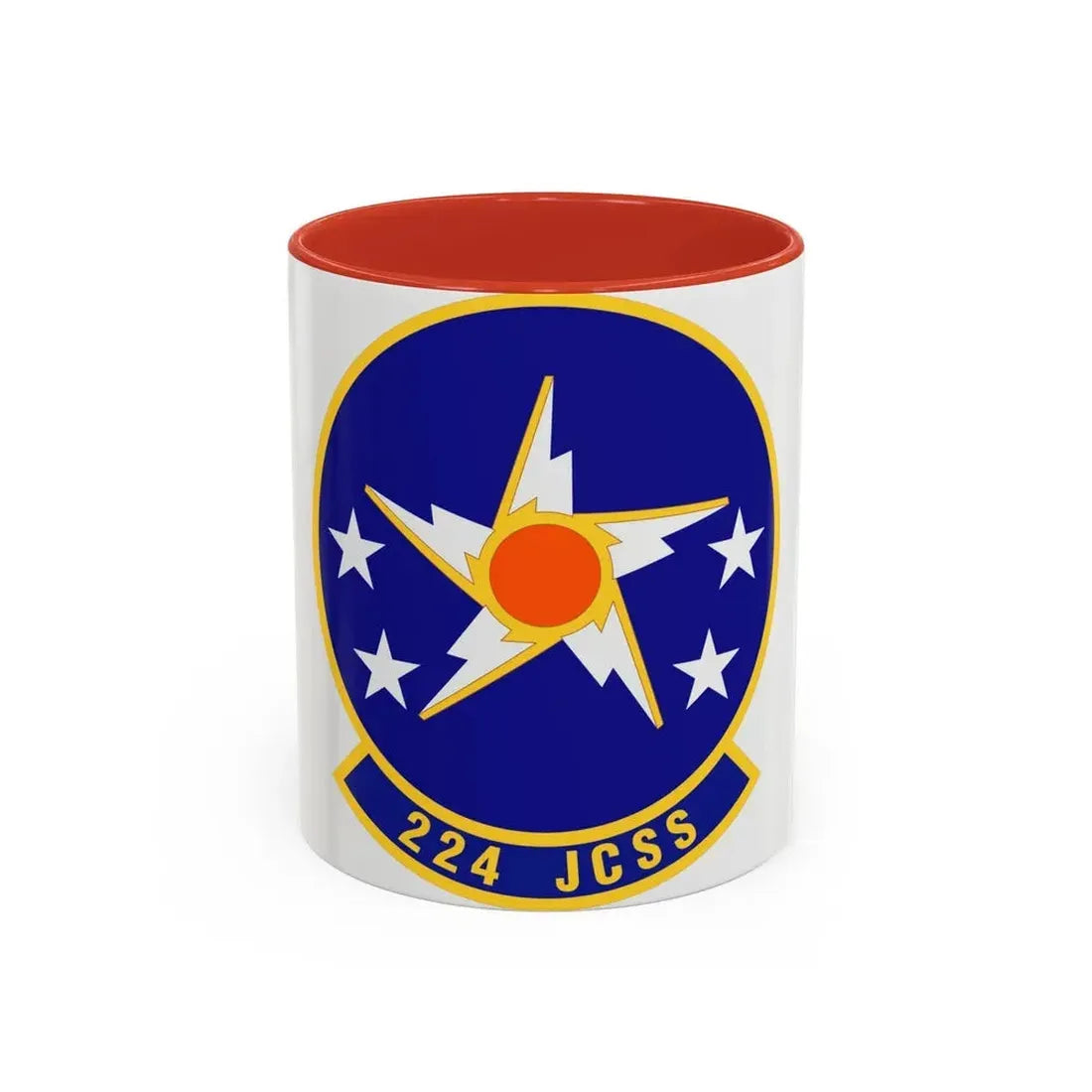 224th Joint Communications Support Squadron (U.S. Air Force) Accent Coffee Mug 11oz Red - Go Mug Yourself