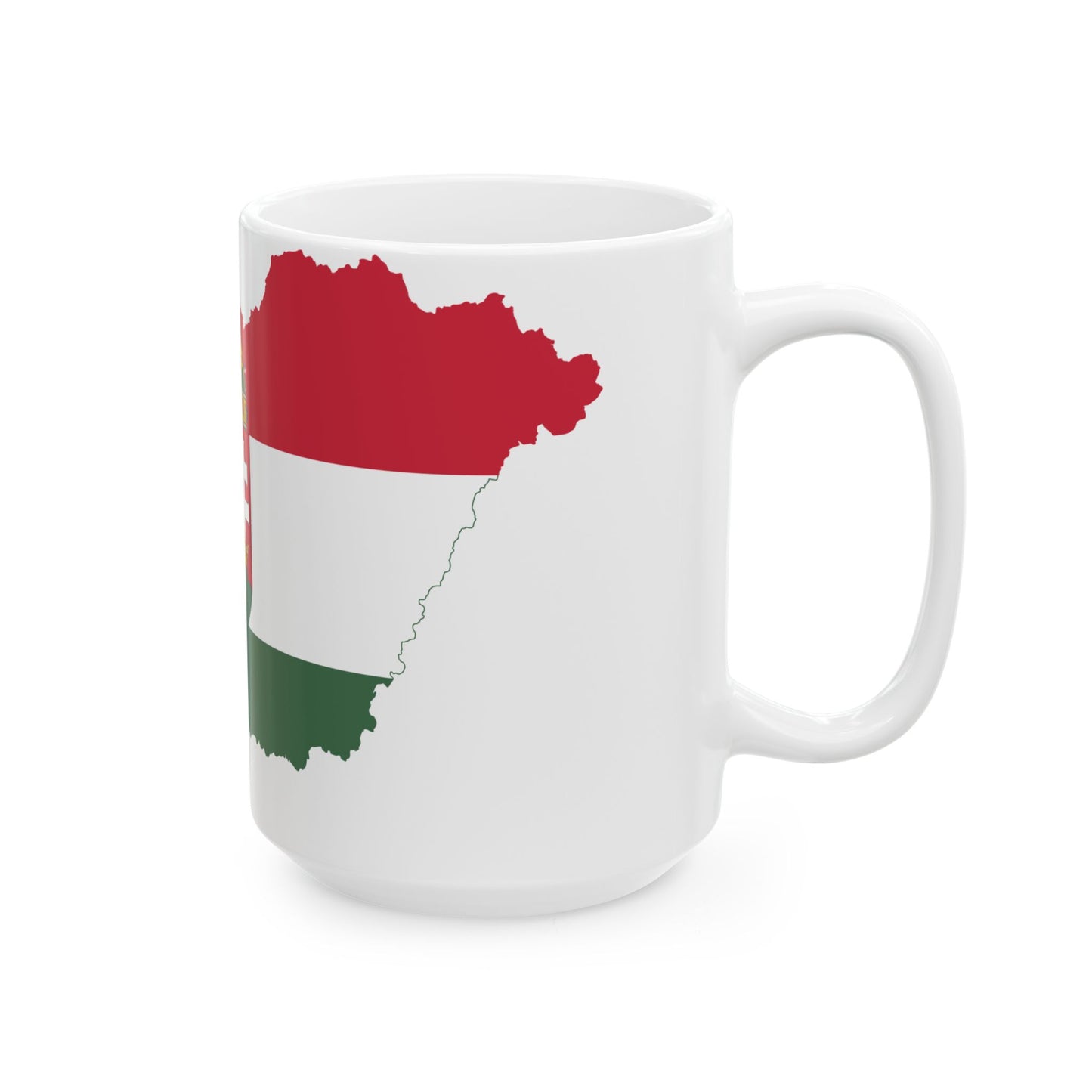 Flag-map of Hungary 1921 (Hungary) White Coffee Mug