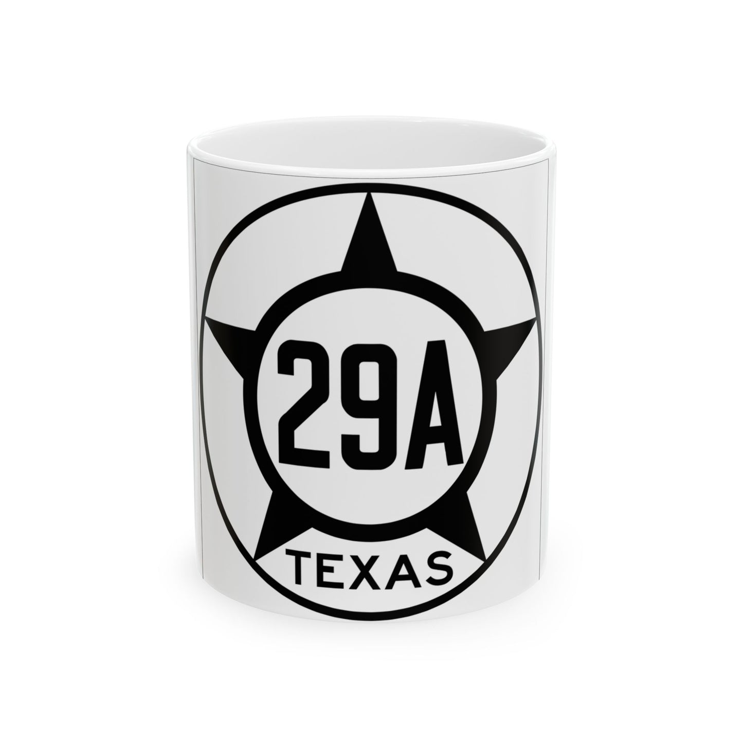 Old Texas 29A (Texas) (Road Sign) White Coffee Mug