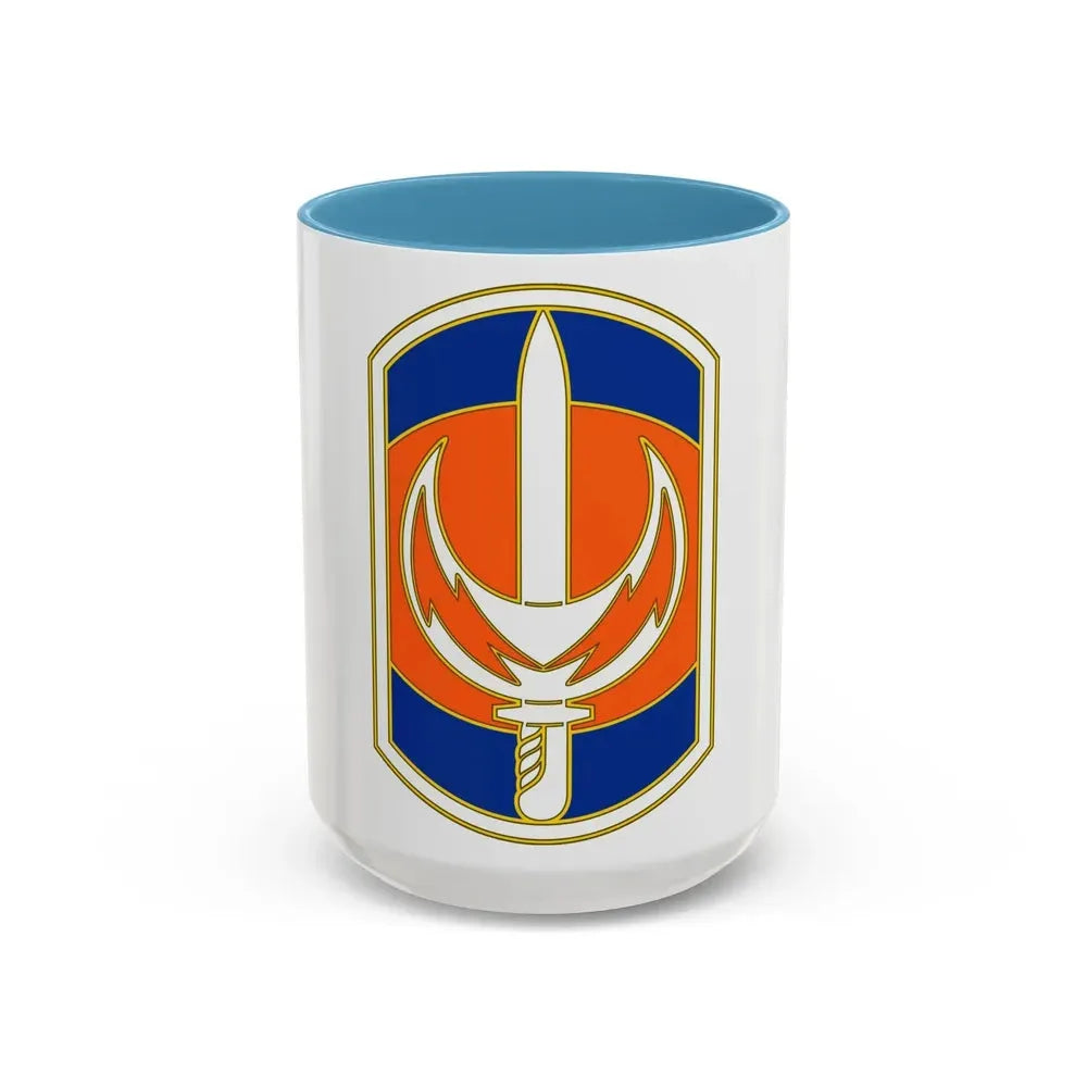 228 Signal Brigade 3 (U.S. Army) Accent Coffee Mug 15oz Light Blue - Go Mug Yourself