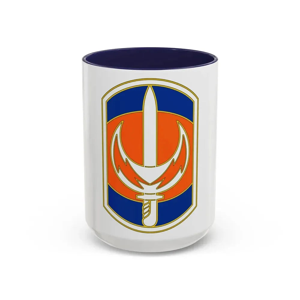 228 Signal Brigade 3 (U.S. Army) Accent Coffee Mug 15oz Navy - Go Mug Yourself