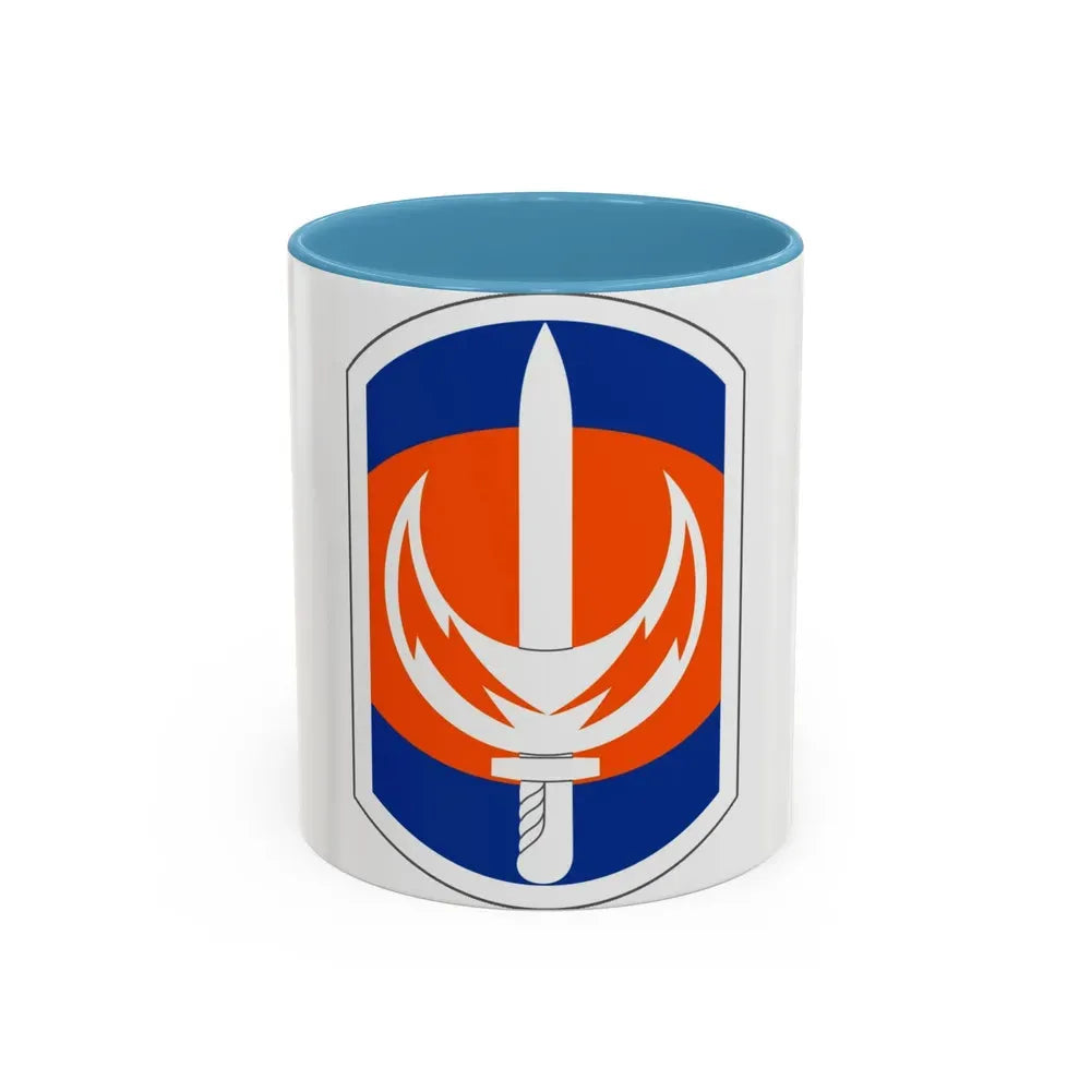228 Signal Brigade (U.S. Army) Accent Coffee Mug 11oz Light Blue - Go Mug Yourself