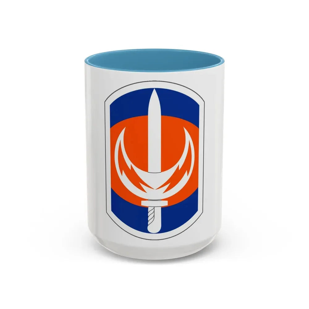 228 Signal Brigade (U.S. Army) Accent Coffee Mug 15oz Light Blue - Go Mug Yourself