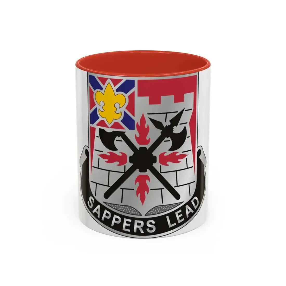 229 Engineer Battalion (U.S. Army) Accent Coffee Mug 11oz Red - Go Mug Yourself