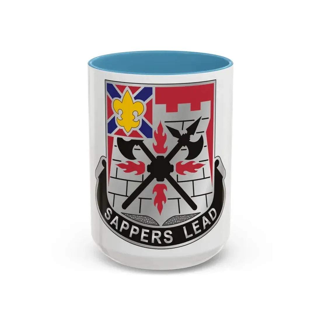 229 Engineer Battalion (U.S. Army) Accent Coffee Mug 15oz Light Blue - Go Mug Yourself