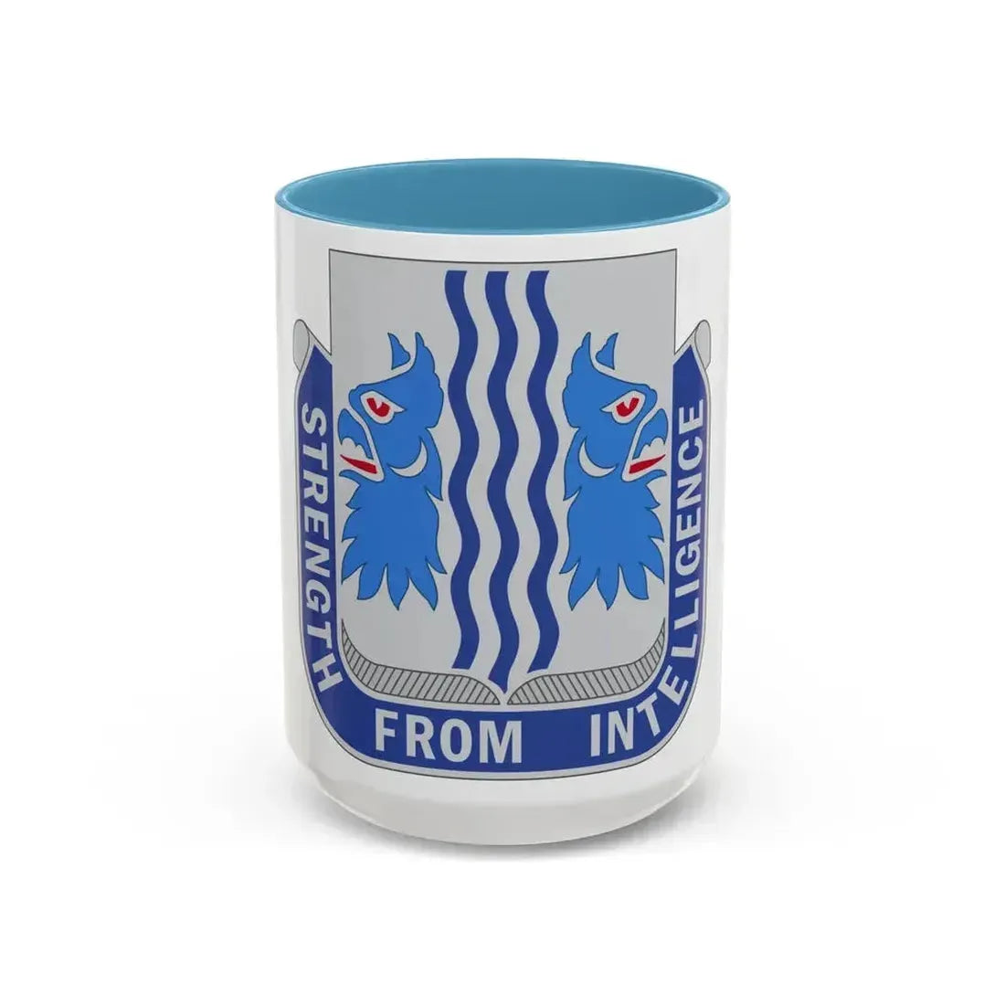 229 Military Intelligence Battalion (U.S. Army) Accent Coffee Mug 15oz Light Blue - Go Mug Yourself