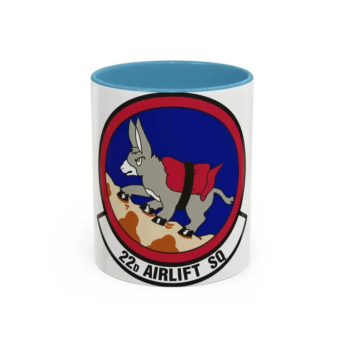 22d Airlift Squadron (U.S. Air Force) Accent Coffee Mug 11oz Light Blue - Go Mug Yourself