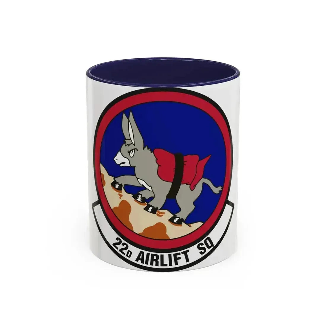 22d Airlift Squadron (U.S. Air Force) Accent Coffee Mug 11oz Navy - Go Mug Yourself