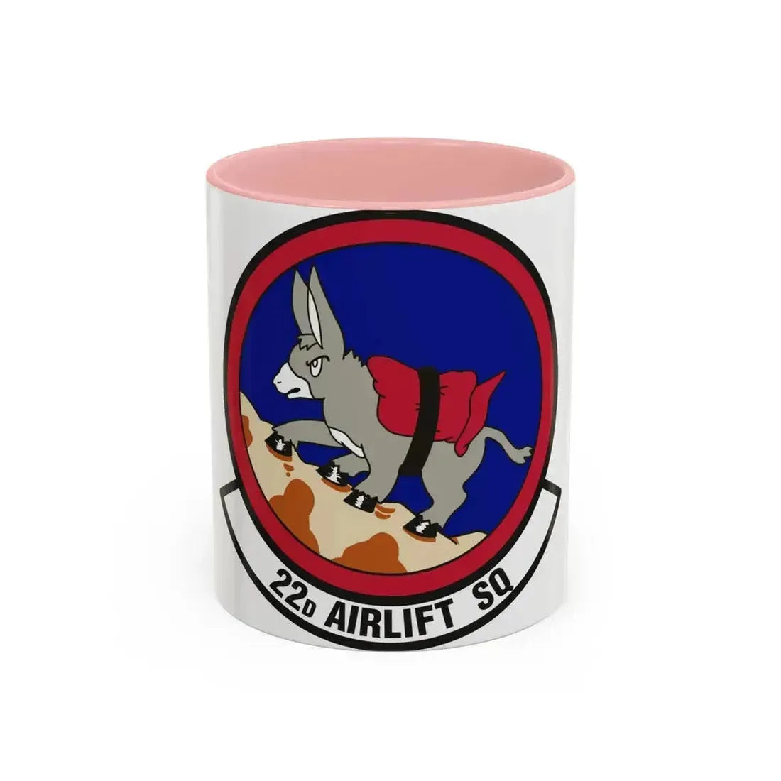 22d Airlift Squadron (U.S. Air Force) Accent Coffee Mug 11oz Pink - Go Mug Yourself