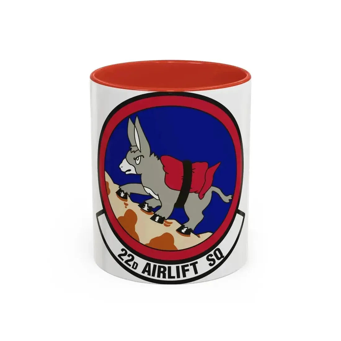 22d Airlift Squadron (U.S. Air Force) Accent Coffee Mug 11oz Red - Go Mug Yourself
