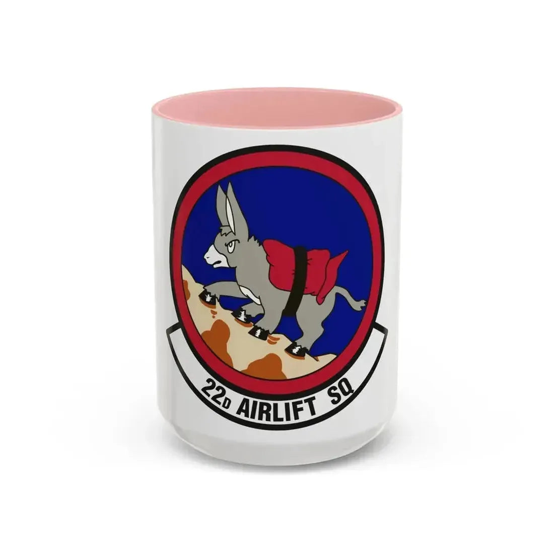 22d Airlift Squadron (U.S. Air Force) Accent Coffee Mug 15oz Pink - Go Mug Yourself