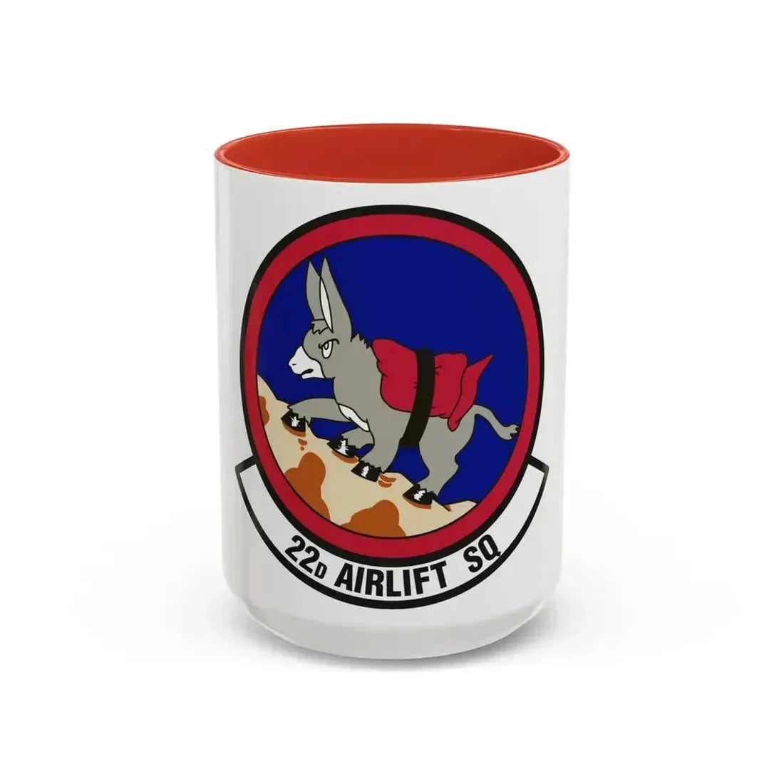 22d Airlift Squadron (U.S. Air Force) Accent Coffee Mug 15oz Red - Go Mug Yourself