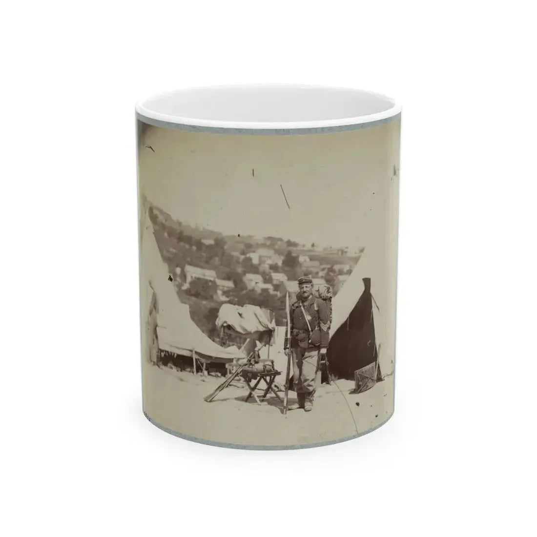 22d New York State Militia Near Harpers Ferry, Va., 1861 I.E.1862 028 (U.S. Civil War) White Coffee Mug 11oz - Go Mug Yourself
