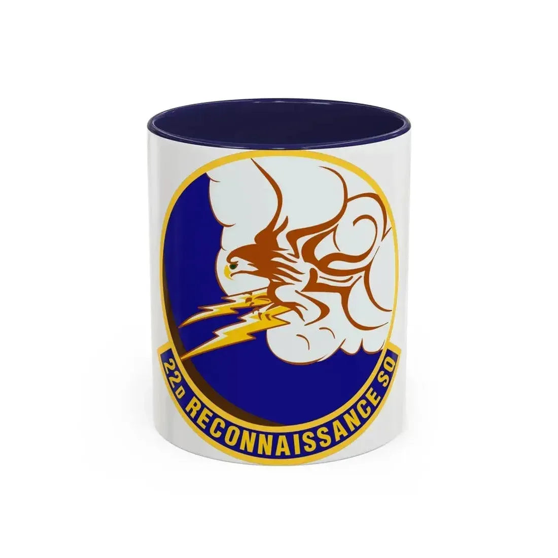 22d Reconnaissance Squadron (U.S. Air Force) Accent Coffee Mug 11oz Navy - Go Mug Yourself
